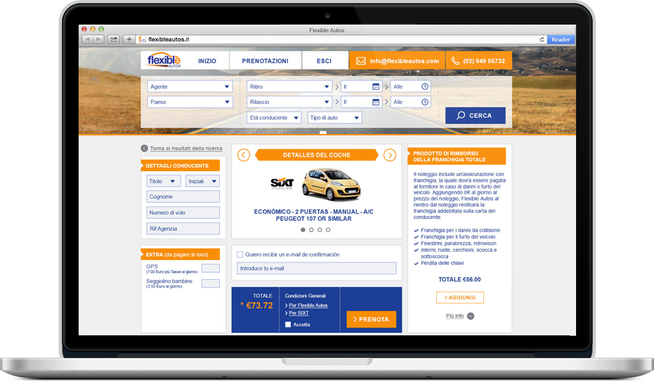 Asier Reguera web design - Flexible Autos website