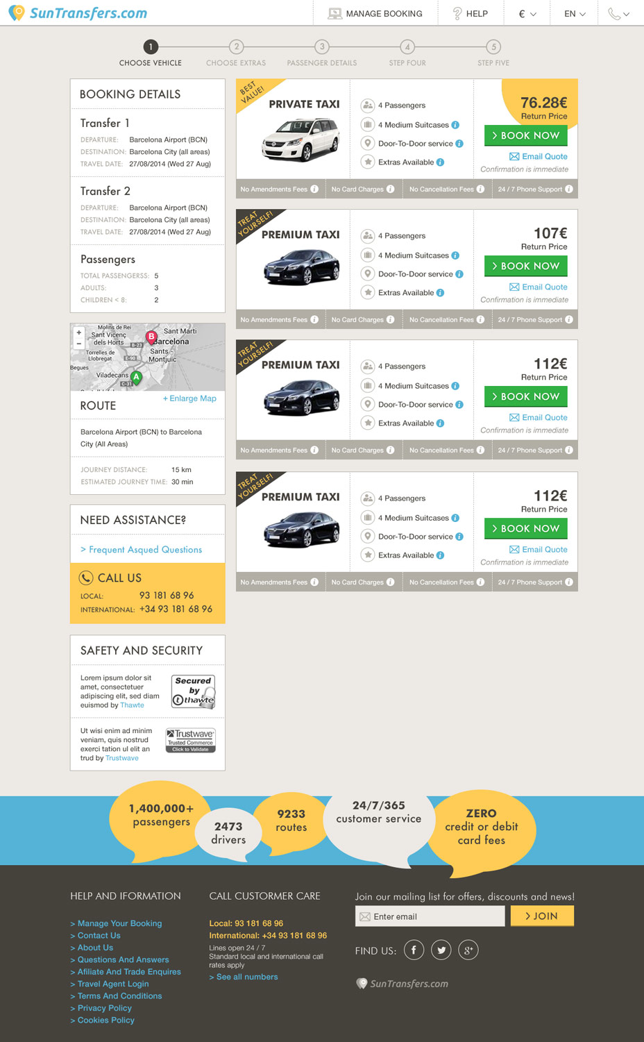 Asier Reguera web design - Website: Suntransfers